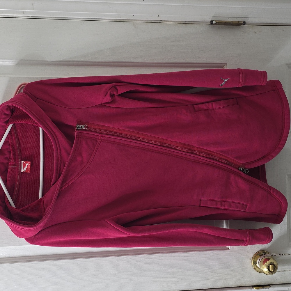 Puma Women's Fuchsia Asymmetrical Zip Hoodie